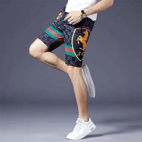 gucci shorts mens replica|gucci denim shorts men.